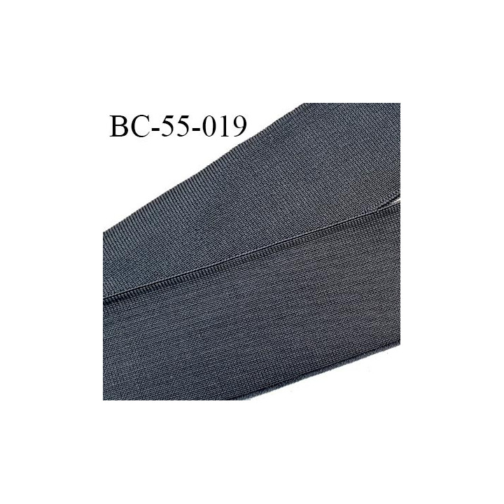 Bord-Côte 55 mm bord cote jersey maille synthétique couleur gris largeur 5.5 cm longueur 100 cm prix à la pièce