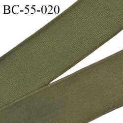 Bord-Côte 55 mm bord cote jersey maille synthétique couleur kaki largeur 5.5 cm longueur 100 cm prix à la pièce