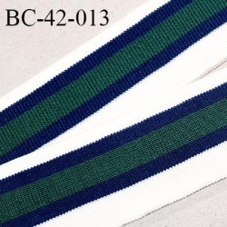 Bord-Côte 42 mm bord cote jersey maille synthétique couleur naturel bleu marine et vert prix à la pièce