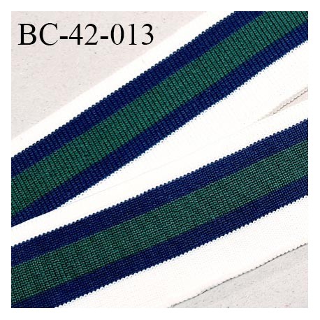Bord-Côte 42 mm bord cote jersey maille synthétique couleur naturel bleu marine et vert prix à la pièce