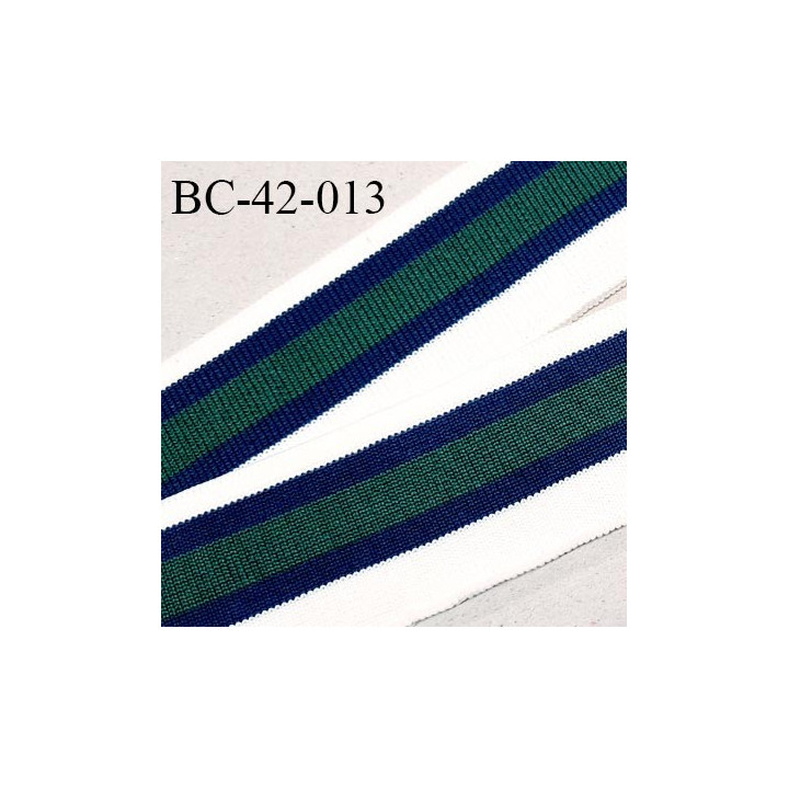 Bord-Côte 42 mm bord cote jersey maille synthétique couleur naturel bleu marine et vert prix à la pièce