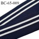 Bord-Côte 65 mm bord cote jersey maille synthétique couleur bleu marine et argenté pailleté prix à la pièce