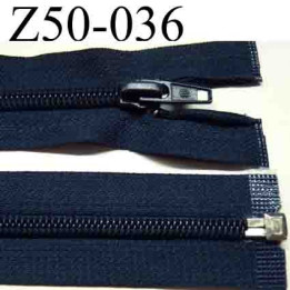 fermeture éclair  longueur 50 cm couleur bleu séparable  largeur 3.2 cm zip glissière nylon largeur du zip 6 mm