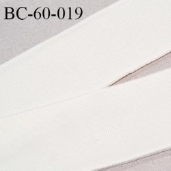 Bord-Côte 60 mm bord cote jersey maille synthétique couleur écru largeur 6 cm longueur 100 cm prix à la pièce