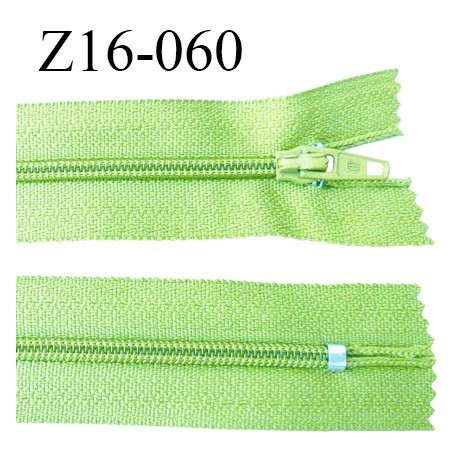 Fermeture zip 16 cm non séparable couleur vert menthe à l'eau zip glissière nylon invisible prix à l'unité