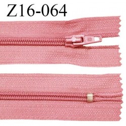 Fermeture zip 16 cm non séparable couleur rose corail zip glissière nylon invisible prix à l'unité