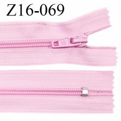 Fermeture zip 16 cm non séparable couleur rose zip glissière nylon invisible prix à l'unité