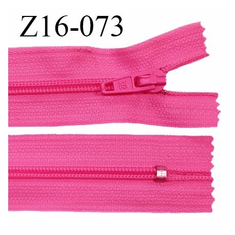 Fermeture zip 16 cm non séparable couleur rose fuchsia zip glissière nylon invisible prix à l'unité