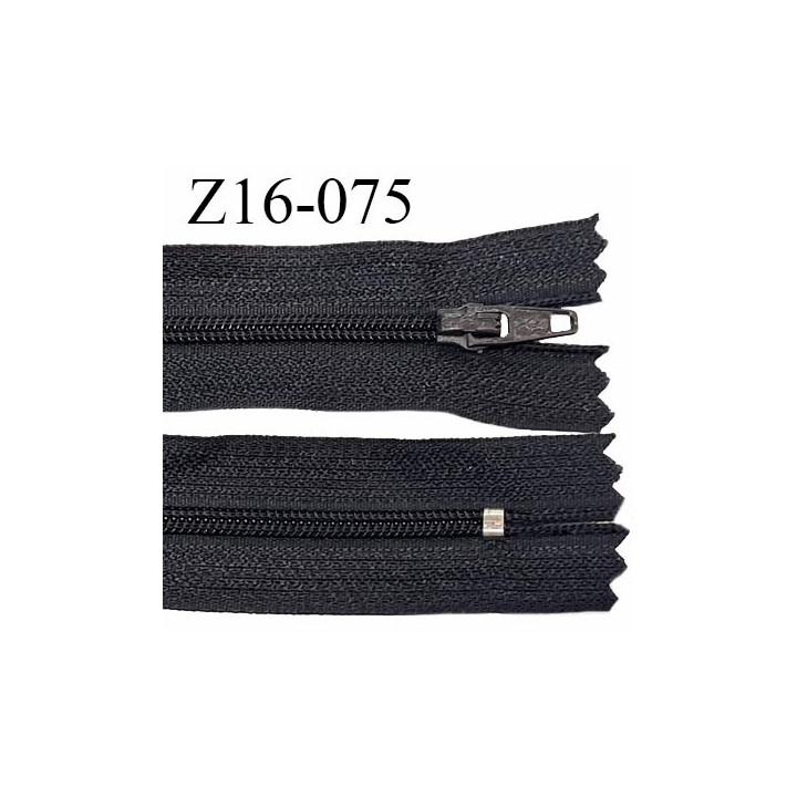 Fermeture zip 16 cm non séparable couleur anthracite zip glissière nylon invisible prix à l'unité