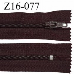 Fermeture zip 16 cm non séparable couleur lie de vin zip glissière nylon prix à l'unité