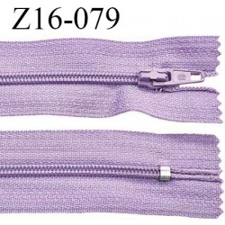 Fermeture zip 16 cm non séparable couleur parme zip glissière nylon prix à l'unité
