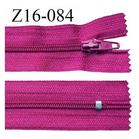 Fermeture zip 16 cm non séparable couleur violine zip glissière nylon prix à l'unité
