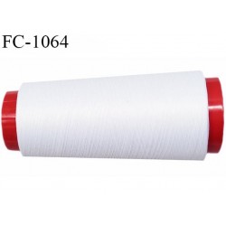 Cône 1000 m fil mousse polyamide fil fin superbe qualité n° 180 couleur blanc longueur de 1000 mètres bobiné en France