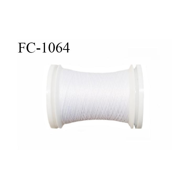 Bobine de 500 m fil mousse polyamide n° 180 couleur blanc longueur de 500 mètres bobiné en France