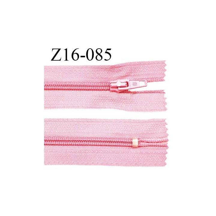 Fermeture zip 16 cm non séparable couleur rose zip glissière nylon prix à l'unité