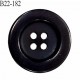 Bouton 22 mm en pvc couleur noir brillant 4 trous diamètre 22 mm épaisseur 4 mm prix à l'unité