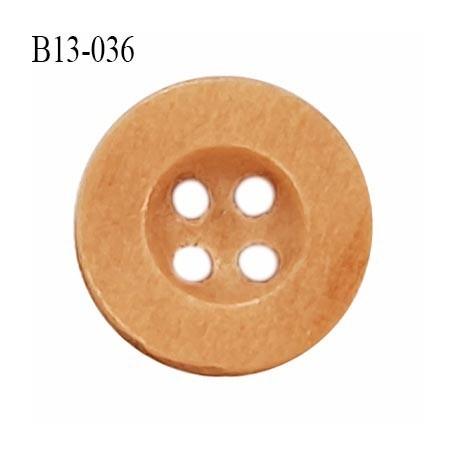 Bouton 13 mm en bois couleur bois naturel diamètre 13 mm épaisseur 4 mm prix à la pièce