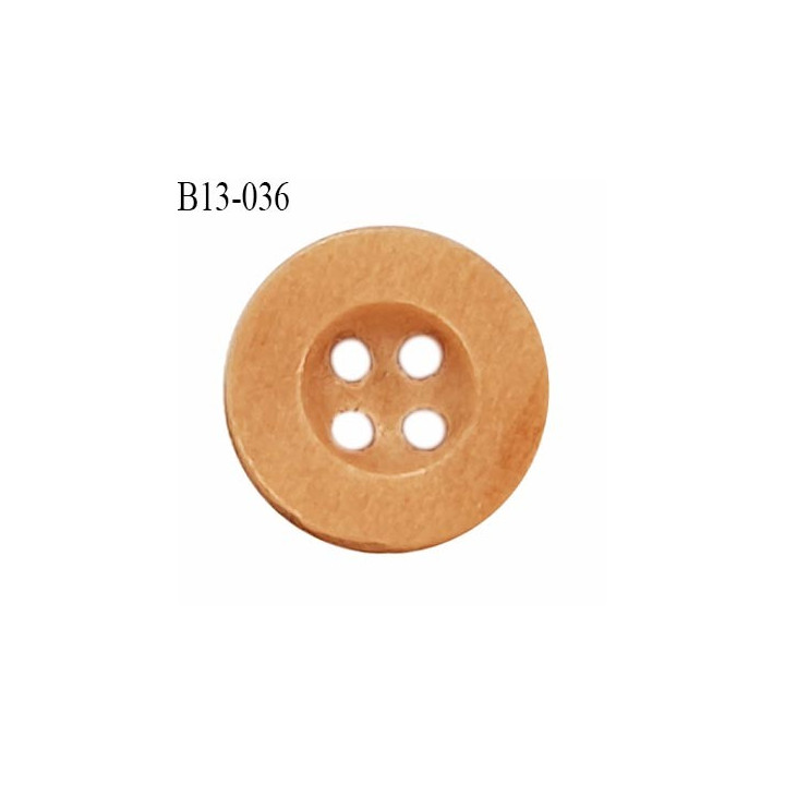 Bouton 13 mm en bois couleur bois naturel diamètre 13 mm épaisseur 4 mm prix à la pièce