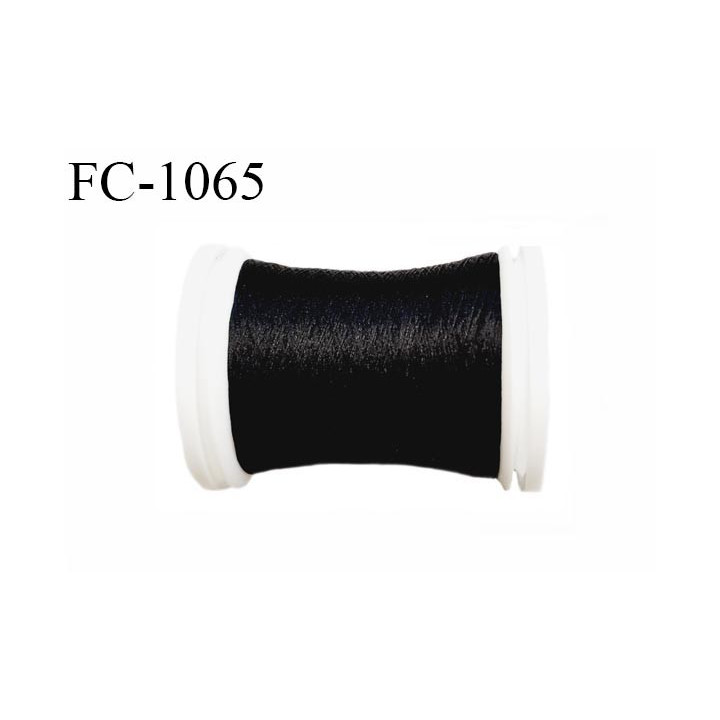 Bobine de 500 m fil mousse polyamide n° 180 très haut de gamme couleur noir longueur de 500 mètres bobiné en France