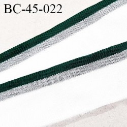 Bord-Côte 45 mm bord cote jersey maille synthétique couleur naturel vert et argenté prix à la pièce
