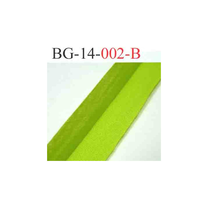 biais galon ruban passe poil couleur vert anis  largeur 14 mm vendu au mètre 