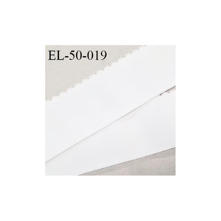 Elastique picot 50 mm haut de gamme couleur naturel avec picots très doux au toucher prix au mètre