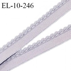 Elastique picot 10 mm lingerie couleur gris de lin ou lavande largeur 10 mm haut de gamme prix au mètre