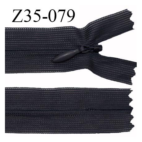 Fermeture zip 35 cm non séparable couleur anthracite zip glissière nylon invisible prix à l'unité