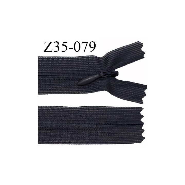 Fermeture zip 35 cm non séparable couleur anthracite zip glissière nylon invisible prix à l'unité