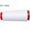 Cone 5000 m fil mousse polyamide fil fin superbe qualité n° 180 couleur blanc longueur de 5000 mètres bobiné en France