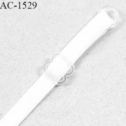 Bretelle lingerie SG 8 mm style velours couleur naturel avec 1 barrette et 1 anneau transparent prix à l'unité