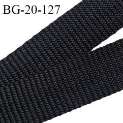 Sangle 20 mm polyamide très solide couleur noir largeur 20 mm épaisseur 1.2 mm prix au mètre