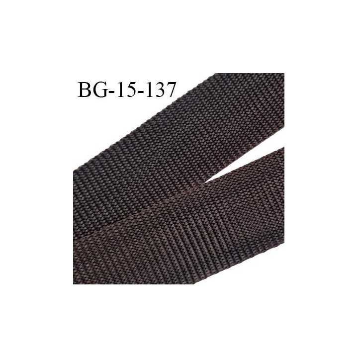 Sangle 15 mm polyamide très solide couleur taupe anthracite largeur 15 mm épaisseur 1.2 mm prix au mètre
