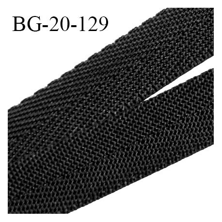 Sangle 20 mm polyamide très solide couleur noir largeur 20 mm épaisseur 1.4 mm prix au mètre