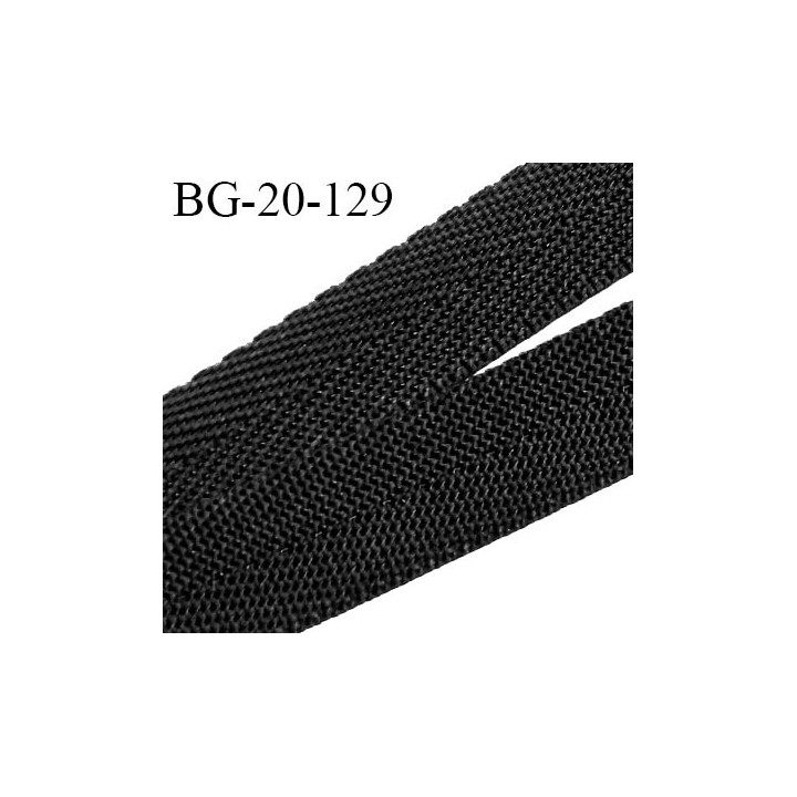 Sangle 20 mm polyamide très solide couleur noir largeur 20 mm épaisseur 1.4 mm prix au mètre