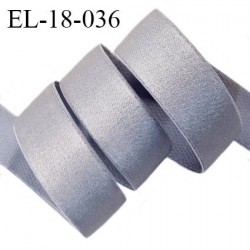 Elastique 18 mm lingerie haut de gamme couleur gris de lin bonne élasticité allongement +50% largeur 18 mm prix au mètre