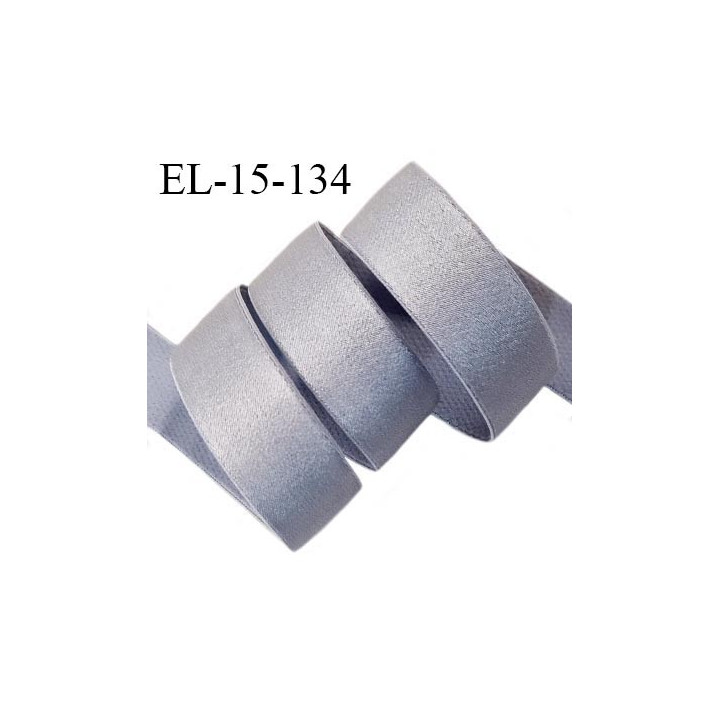 Elastique 15 mm lingerie haut de gamme couleur gris de lin bonne élasticité allongement +50% largeur 15 mm prix au mètre