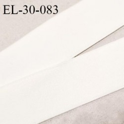 Elastique lingerie 28 mm couleur écru haut de gamme très doux au toucher élastique souple allongement +160% prix au mètre