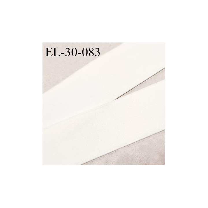 Elastique lingerie 28 mm couleur écru haut de gamme très doux au toucher élastique souple allongement +160% prix au mètre