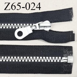 Fermeture zip 65 cm séparable couleur noir zip glissière largeur 7 mm longueur 65 cm largeur 32 mm prix à l'unité