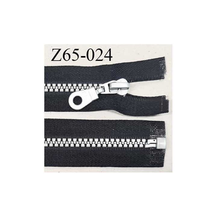 Fermeture zip 65 cm séparable couleur noir zip glissière largeur 7 mm longueur 65 cm largeur 32 mm prix à l'unité