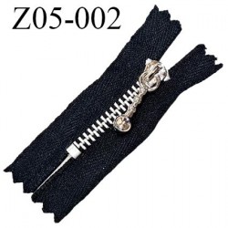 Fermeture zip 4 cm non séparable couleur noir zip à glissière métal largeur 6 mm couleur chrome prix à l'unité