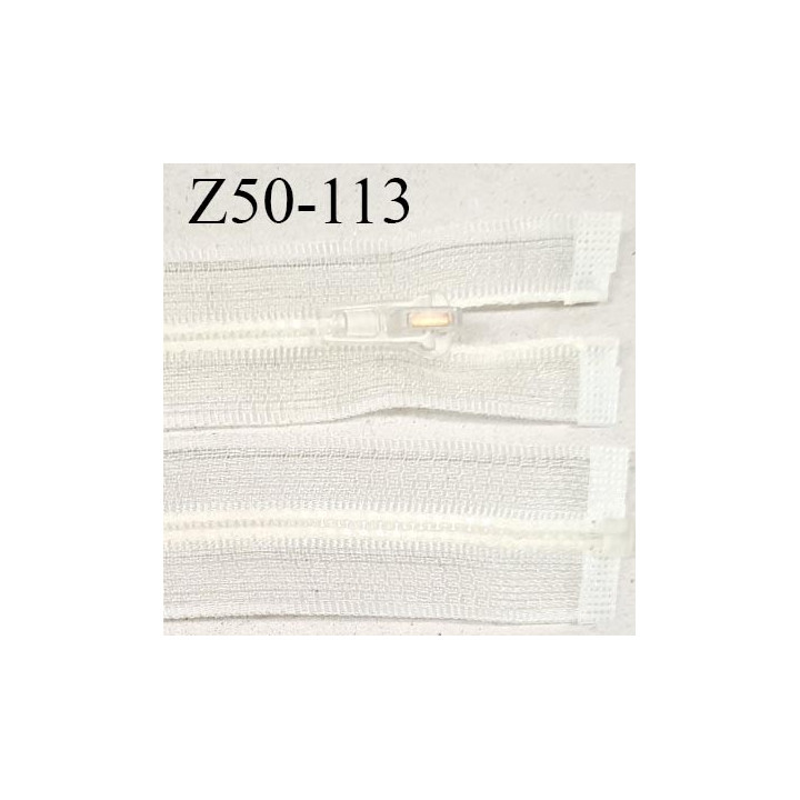 Fermeture zip 50 cm invisible transparente en nylon séparable avec glissière nylon transparente prix à l'unité