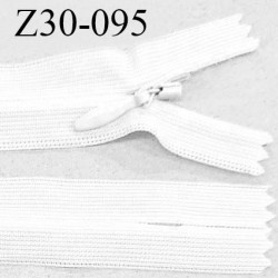 Fermeture zip 30 cm non séparable couleur blanc largeur 2.5 cm zip nylon invisible longueur 30 cm largeur 5 mm prix à l'unité