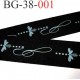 biais galon ruban couleur noir et bleu très très solide et souple largeur 38 mm vendu au mètre