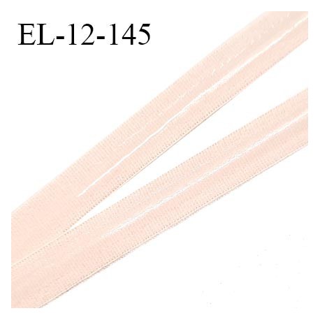 Elastique 12 mm anti-glisse haut de gamme couleur beige doré largeur 12 mm largeur de la bande anti glisse 5 mm prix au mètre