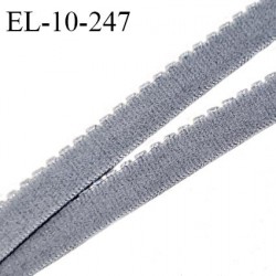 Elastique picot 10 mm lingerie couleur gris astre largeur 10 mm haut de gamme prix au mètre