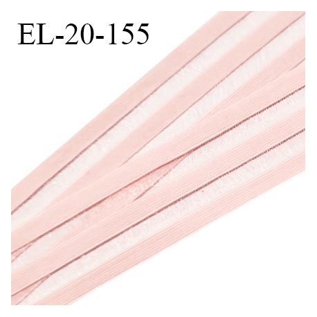 Elastique 21 mm lingerie entre deux couleur rose ballerine très doux au toucher fabriqué pour une grande marque prix au mètre