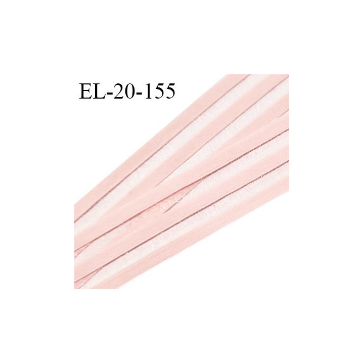Elastique 21 mm lingerie entre deux couleur rose ballerine très doux au toucher fabriqué pour une grande marque prix au mètre