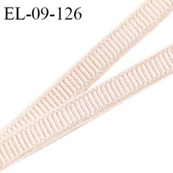 Elastique picot 9 mm lingerie couleur beige doré brillant largeur 9 mm haut de gamme prix au mètre